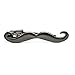 Honey Bear Mens Tie Clip Bar - Normal Size Moustache Stainless Steel For Business Wedding Gift, 5.6cm,Black
