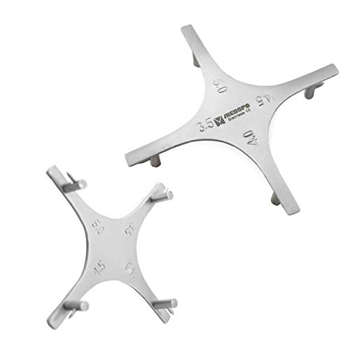 MEDSPO Professional Dental Orthodontic Gauge | Bracket Height Moveable Adjustable Locator Positioning | Measuring Spring Caliper | Dentist Lab Measuring Instruments Tools (Star Gauge)