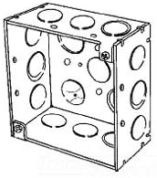 Appleton 4SD-EK 4" Square Box, Welded, Metallic, 2-1/8" Deep