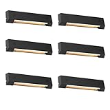 YUTCY 6 Pack Low Voltage AC/DC 12V LED Landscape Deck Light,Outdoor Retaining Wall Lights, IP65 Waterproof Step Lights,for Stair Lighting and Yard Patio Pathway Walkway (2700K)