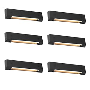 6 Pack Low Voltage AC/DC 12V LED Landscape Deck Light,Outdoor Retaining Wall Lights, IP65 Waterproof Step Lights,for Stair Lighting and Yard Patio Pathway Walkway (2700K)
