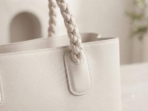 Image of PAVILONN Women Ladies Purse Tote Handbag Carryall Shopper Satchel Black Braided Handle Bow Pocketbook Fashion Accessory Office College Shopping Travel Party Casual