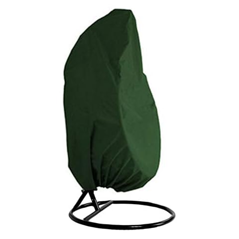 Xinyanmy Patio Hanging Chair Cover Waterproof 210D Oxford Fabric with PVC Lining Swing Chair Cover Veranda Patio Egg Chair Cover with Storage Bag 190x115CM Cover