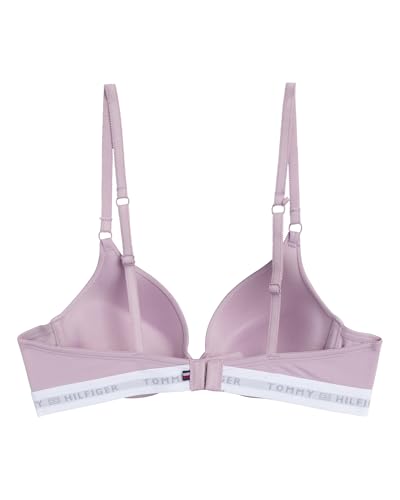 Tommy Hilfiger Womens Micro Push-Up Bra with Underwire and Lace Trim 2-Pack, Dawn Pink/Black, 34B2