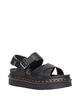 Dr. Martens Women's Voss II Cross Strap Sandal, Black Athena Leather, UK 8/US 10