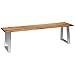 Produktbild vidaXL Akazienholz Massiv Bank 160cm Industrial Baumstamm Sitzbank Flurbank Holzbank Gartenbank Massivholzbank Wohnzimmer Edelstahl