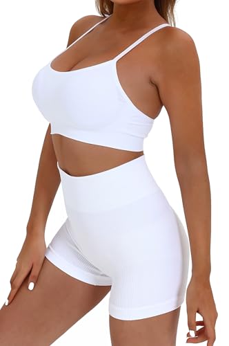 Image of AKAMC Women's Cross Back Sport Bras,Adjustable Straps Padded Criss Cross Cropped Bras for Yoga Workout Fitness