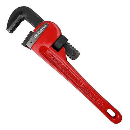 JRSDRIVE 1 Piece Pipe Wrench 18 inch Heavy Duty Adjustable Plumbing Wrench Construction & Heavy-Duty Applications for Industrial & Professional Use E-2049