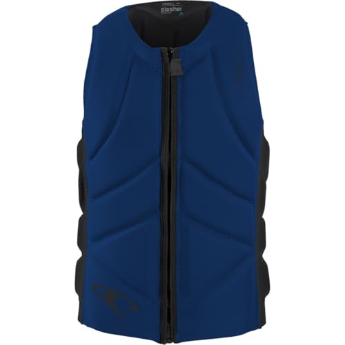 O’Neill Men’s Slasher Comp Neoprene Vest, Non-Coast Guard Approved, Light and Ergonomic Impact Protection for Watersports, Twiltblu/Tempsteel, Large