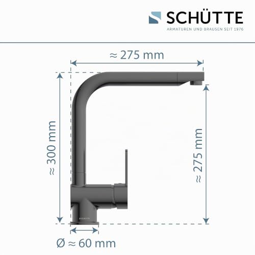 Miniatura 5 de Schütte 79836 Robinetterie D Évier Rio, Hochglanz-Graphit