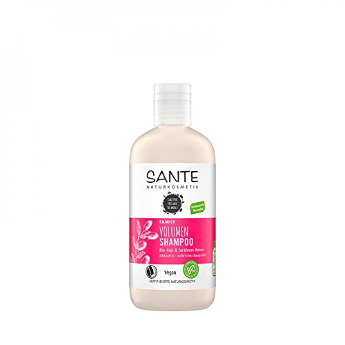SANTE Naturkosmetik Shampoing volumineux Goji bio & henné incolore, pour cheveux fins et sans force, volume naturel et swing, végétalien Cover