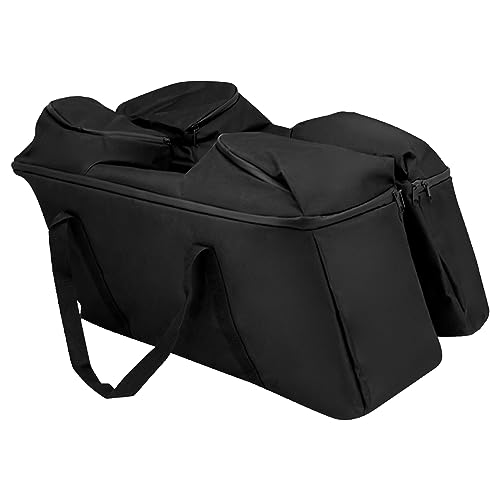 Per un facile trasporto, ogni fodera ha due maniglie che possono essere unite insieme con materiale a strappo.Montaggio: si prega di controllare i dettagli nella descrizione.La confezione include 2 fodere per borse da sella