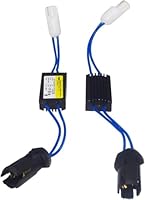 Wcawnlt LED Canbus Widerstand T10 W5W Decoder Set, Warnaufhebung Lastwiderstand für Auto Standlicht 12V 3.2W, Hard Plug Stecker 17.5cm Länge Blau Schwarz Aluminium Gehäuse 2 Stück