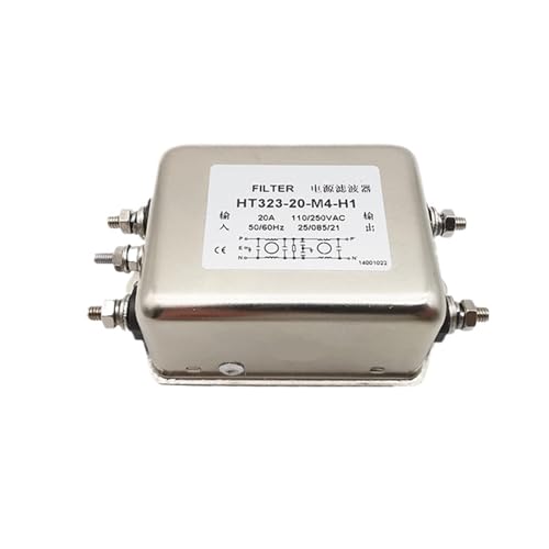 Filtro de potencia monofásico 220V 20A HT323-20-M4-H1 supresor de ruido eléctrico doble