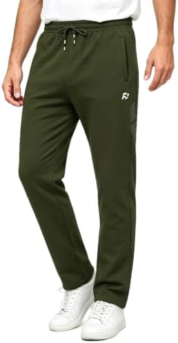 JustSun Jogginghose Herren Baumwolle Trainingshose Sporthose Lange Freizeithose Fitness mit Reißverschlusstaschen