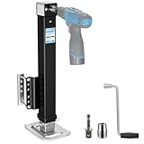 Kohree 8000 lbs Trailer Jack Heavy Duty, 20-24V Cordless Drill Compatible, Bolt on Trailer Jack for Yacht, Horse, Utility Trailers, Adjustable RV Tongue Jack with Drop Leg