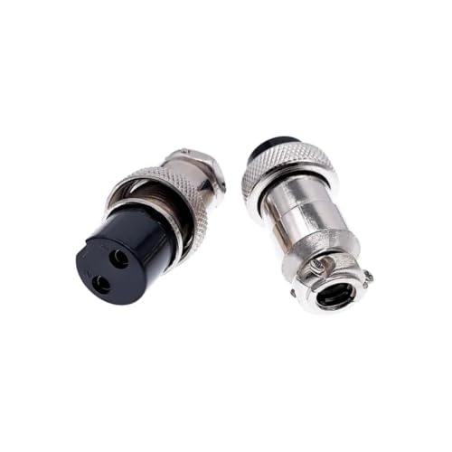 Conector GX20 5P blindado con robusto montaje de panel metálico circular 6