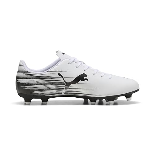 Image of PUMA Men's Football Soccer Shoe, Puma White Puma Black, 8 UK
