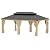 HarmonyHealth 12 x 20 Ft Wood Gazebo, Upgrade Wooden Frame, Double Galvanized Steel Roof, Hardtop Gazebo with Nettings and Curtains for Backyard, Patio, Garden and Lawn, Khaki