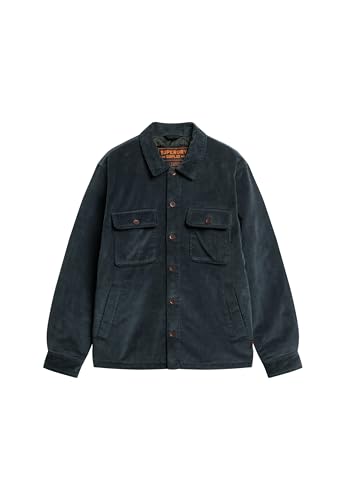 Superdry Chaqueta de pana acolchada Surplus para hombre, Dark Navy, M