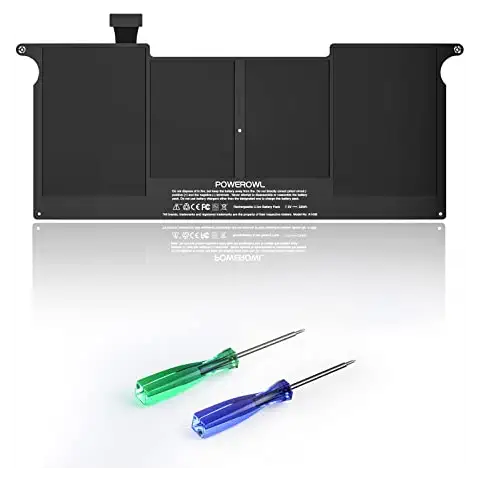POWEROWL A1406 A1370 A1465 Laptop Battery for MacBook Air 11 inch, Fit for 11 inch A1465 A1370(Mid 2011 2012 2013 Early 2014 2015 Version) Cover