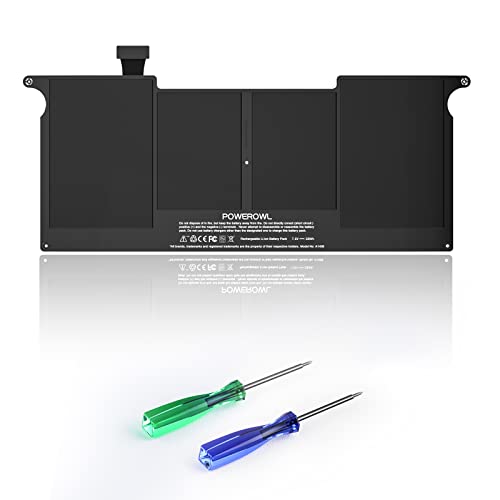 POWEROWL A1406 A1370 A1465 Batería para MacBook Air 11" Batería A1465 A1370, Apto para MacBook Air 11" 2011 2012 2013 2014 2015 A1370 A1465 Batería [A1406 A1495 Batería - No para A1370 2010] Cover
