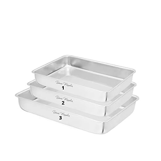 JOGO 3 Forma Assadeira Bolo RETANGULAR 1-2 - 3 Aluminio - E68