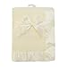 American Baby Company Fleece Blanket 30" X 40" with 2" Satin Trim, Ecru