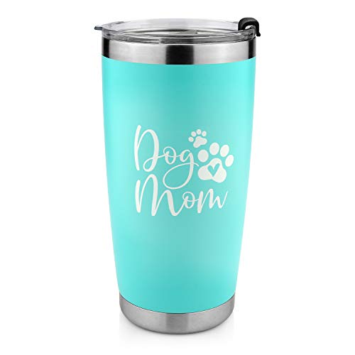 Dog Mom Tumbler- 20 Oz Travel Mug For Dog Lovers Christmas Birthday Gift With Premium Sealed Lid, Stainless Steel Straw #TOP2