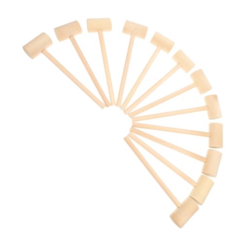 TOYANDONA 12 Piezas Mini Juguetes para Juguetes Infantiles Juguetes De Bebe Pequeño Chico Pelota Fuerza Martillo Juguetes De Tallo Auto Coche De Juguete Equipo De Madera