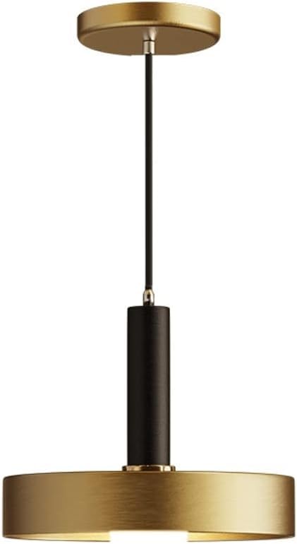 Lustre en laiton brossé E27, lampe suspendue LED table de chevet