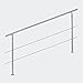 Ringhiera per scale acciaio inossidabile spazzolato 2 traverse 180cm Corrimano scala