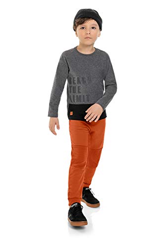 Conjunto Camiseta e Calça, Quimby, Meninos, Cinza, 08