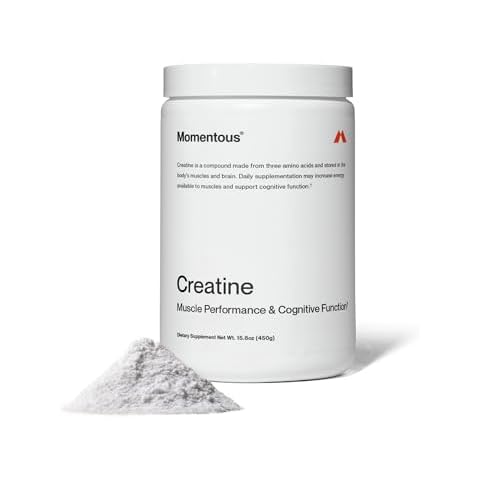 Momentous Creatine Monohydrate Powder - Creapure Creatine Powder Supports Strength, Lean Muscle, & Recovery for Men & Women - 5g Per Serving, 90 Servings Cover