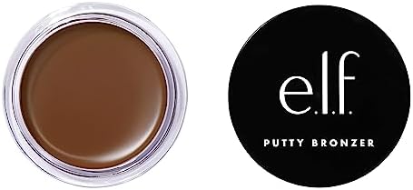 e.l.f. Putty Bronzer, Creamy & Highly Pigmented Formula, Creates a Long-Lasting Bronzed Glow, Infused with Argan Oil & Vitamin E, Sun Kissed, 0.35 Oz