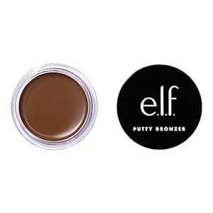 e.l.f. Putty Bronzer, Creamy & Highly Pigmented Formula, Creates a Long-Lasting Bronzed Glow, Infused with Argan Oil & Vitamin E, Sun Kissed, 0.35 Oz