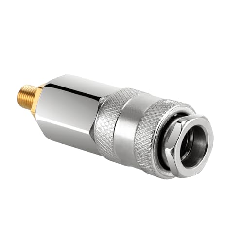 Air Pump Adapter Portable Tire Inflator Electric Air Compressor Adapter Gold Quick Connector Coupler for Air Blow Tool Air Compressor Air Wrench Sander Covert Your Air Pump to Pneumatic Tools