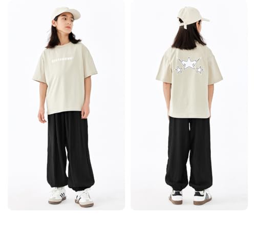 Irsutey Boys and Girls Solid Color Elastic Waist Thin Leg Tight Pants Summer Loose Breathable Casual Pants with Pocket4