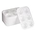 Outus 24 Pieces Plastic Paint Palettes 6 Well Rectangular Watercolor Palette Painting Tray, White