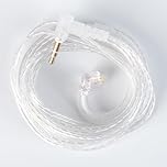 CCZ 2 Meter HIFI IEM Cable for Musicians & Singers - 5N OFC Silver Plated Upgrade Wire Replacement cable with 3.5MM Gold-Plated Plug Durable 0.75MM for Stable Connection & Comfort (QDC, No Mic)