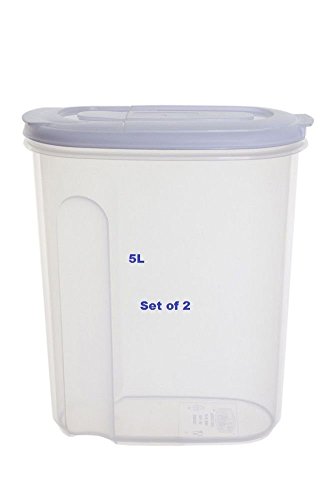 Large Dry Food Storer Plastic Storage Container Cereal Box Set of 2