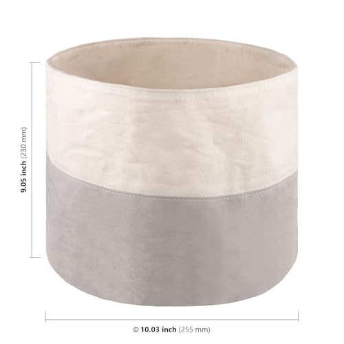 Corbeille à pain coton de qualité supérieure set de 2 paniers gris - 3