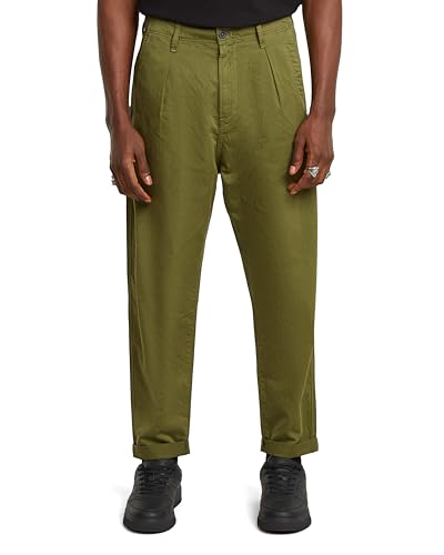 G-STAR Herren Pleated Chino Relaxed Tapered, Grün (Mayfly gd D24543-D910-H031), 26W / 32L – Ansicht 1