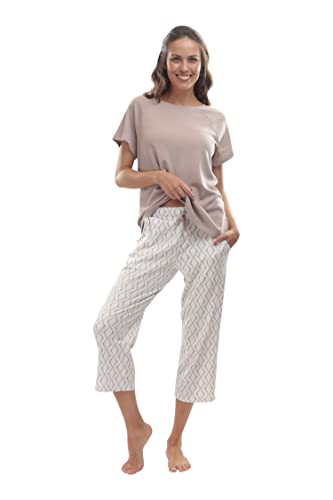 Incredibly Soft Pima Cotton Women's Pajamas Set - Capri2