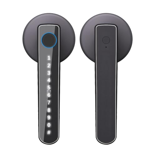 Serrure de porte à empreinte digitale et code avec poignée pour entrée biométrique