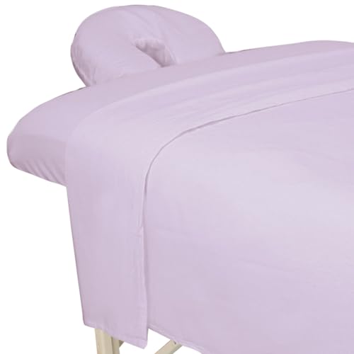 ForPro Premium Flannel 3-Piece Massage Sheet Set, English Rose