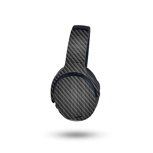 Image of MightySkins Carbon Fiber Skin Compatible with Skullcandy Crusher ANC 2 - Black Wood | Protective, Durable Textured Carbon Fiber Finish | Easy to Apply