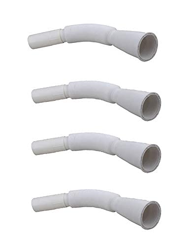 ELECRANGE® Bathroom/Kitchen Sink Flexible PVC Waste Pipe Drain Hose/Outlet Tube Connector for Basin,White (Pack of 4) (B09G794FT2) Amazon Price History, Amazon Price Tracker
