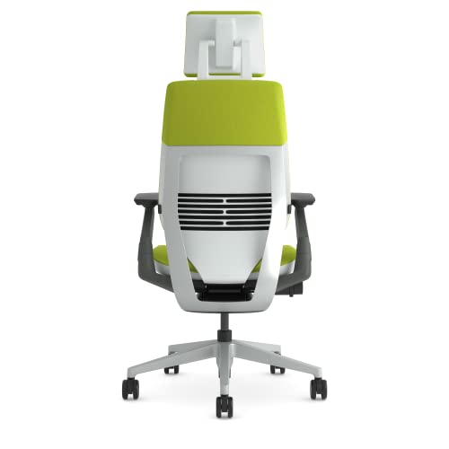 Image of Steelcase Gesture Ergonomic Office Chair with 360 Armrests 3D Live Back Lumbar Support and Adjustable Headrest Lime Green