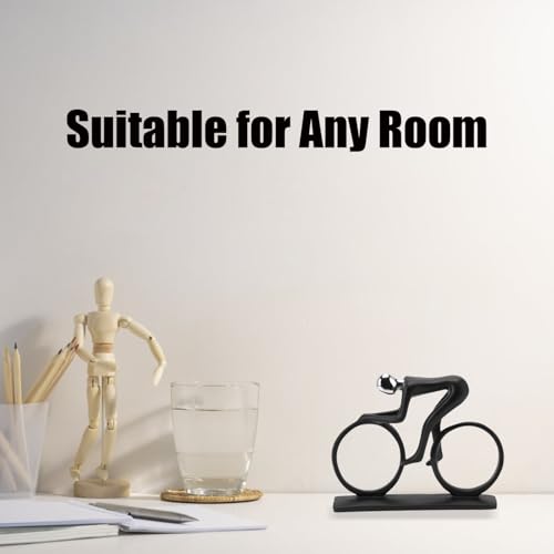 Estatua decorativa bicicleta ciclismo moderna negra miniatura 6